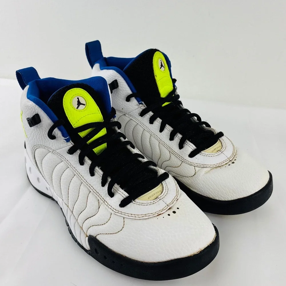 Nike Jordan Jumpman ProbWhite‎ Cyber Size 7Y Basketball Sneaker 907973-100